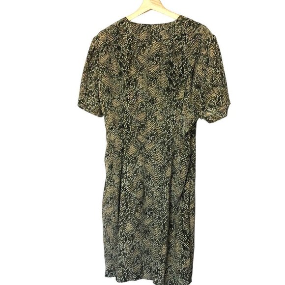 Adriana Papell 100% Silk Faux Wrap Dress Tag Size 16 VGUC Pls Read for tiny flaw - Picture 5 of 8